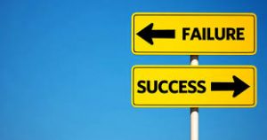 failure and success road signs