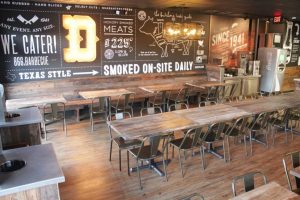 dickey's barbecue pit wooden interior